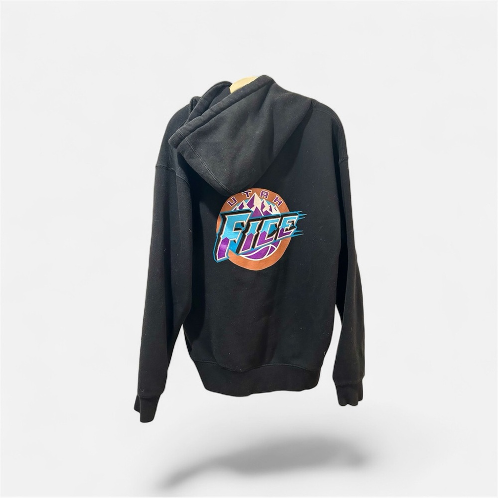 Utah FICE Mountain Logo Hoodie | Retro 90s Utah Jazz Colors | Size M